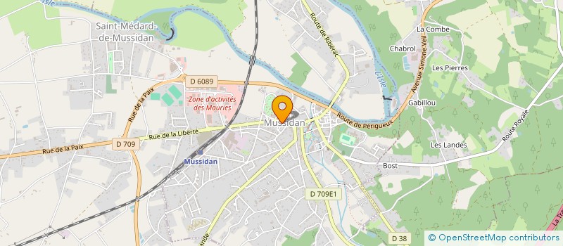 localisation de l'entreprise WATERBIKE LAND  MUSSIDAN