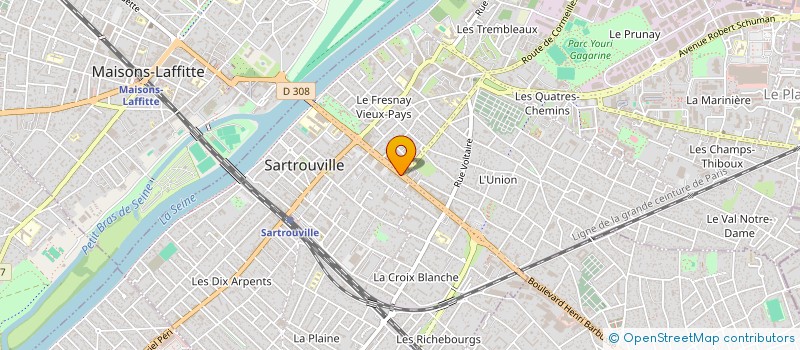 localisation de l'entreprise WATERLOT ET ASSOCIES VERSAILLES à SARTROUVILLE