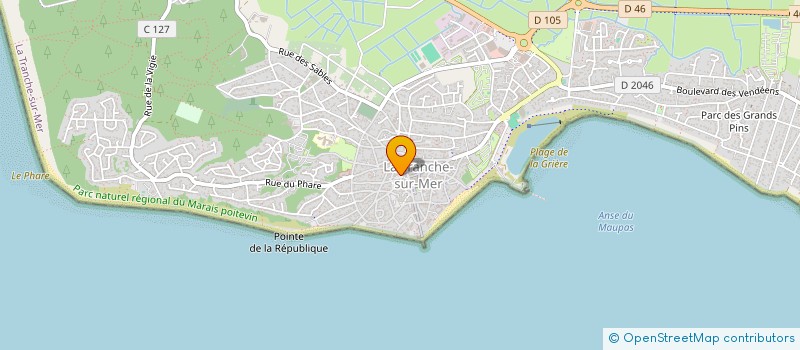 localisation de l'entreprise WAVE SCHOOL à LA TRANCHE-SUR-MER