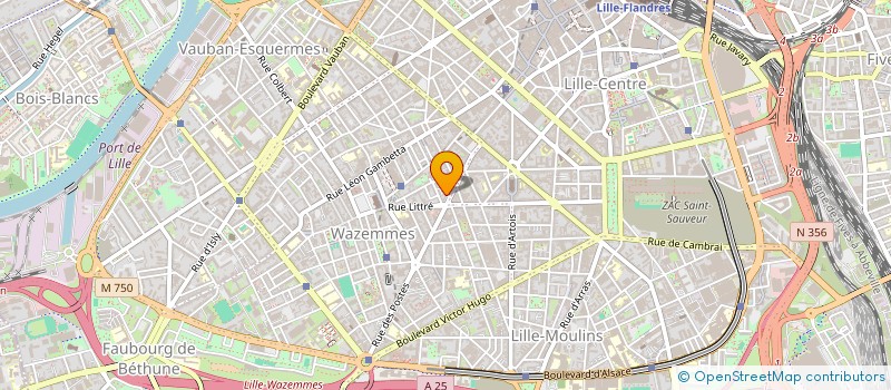 localisation de l'entreprise WAZ PROD à LILLE
