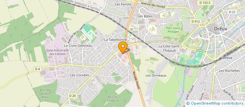 localisation de l'entreprise WB 28  VERNOUILLET