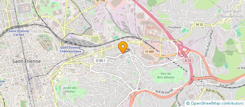 localisation de l'entreprise WB AUTO  SAINT-ETIENNE