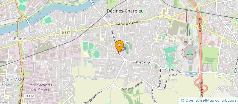 localisation de l'entreprise WB DISTRIBUTION à DECINES-CHARPIEU