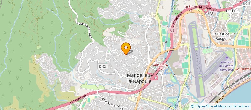 localisation de l'entreprise WB MANAGEMENT à MANDELIEU-LA-NAPOULE