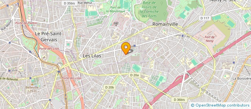 localisation de l'entreprise WBA  LES LILAS