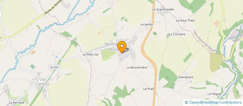 localisation de l'entreprise WBI à MONTILLY-SUR-NOIREAU