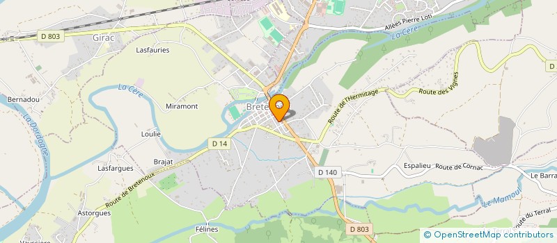 localisation de l'entreprise WBL  BRETENOUX