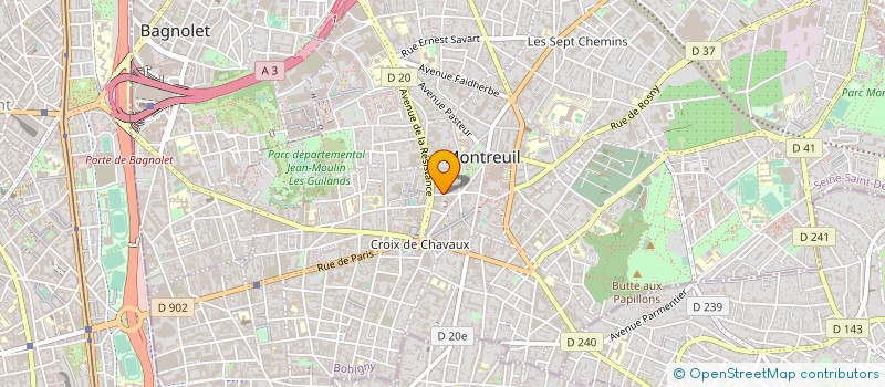 localisation de l'entreprise WBS BATIMENT à MONTREUIL