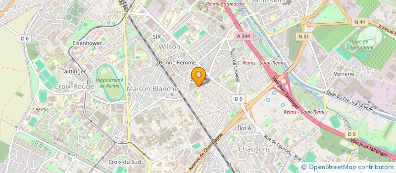 localisation de l'entreprise WCB COIFFURE  REIMS