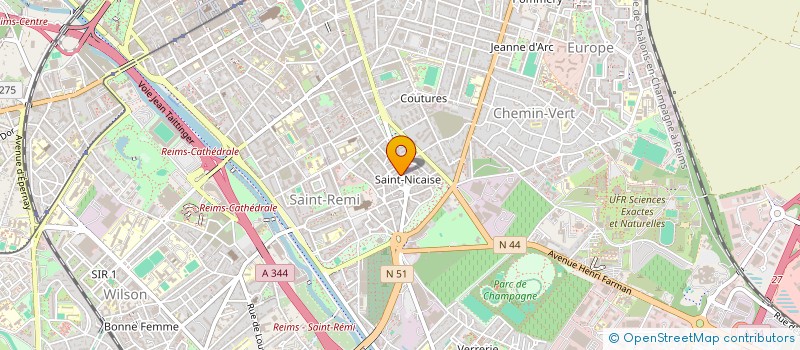 localisation de l'entreprise WD CONCEPT HABITAT à REIMS