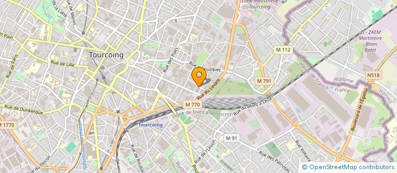 localisation de l'entreprise WE THINK DESIGN  TOURCOING