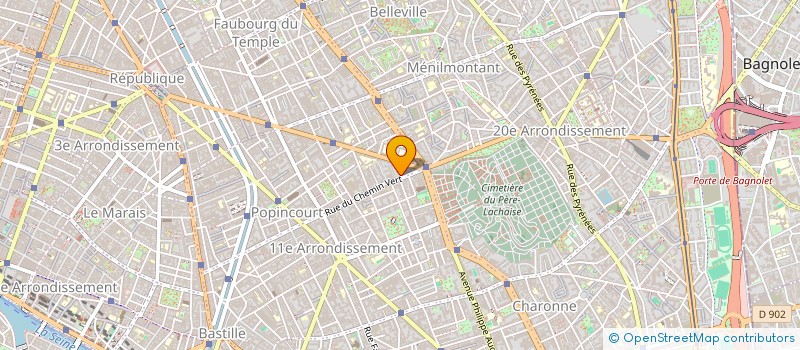 localisation de l'entreprise WEB AROUND THE PLANET à PARIS