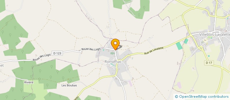 localisation de l'entreprise WEB ETUD 16  RONSENAC
