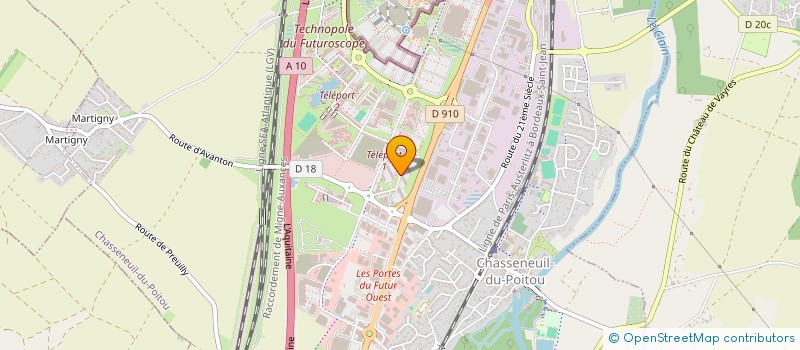 localisation de l'entreprise WEB IMPULSE  POITIERS