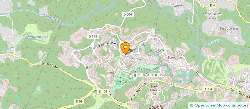 localisation de l'entreprise WEB PROD à VALBONNE