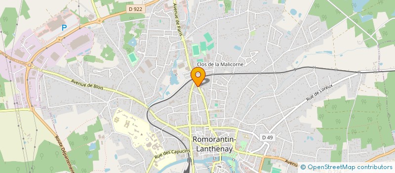 localisation de l'entreprise WEBAUTO 41 à ROMORANTIN-LANTHENAY