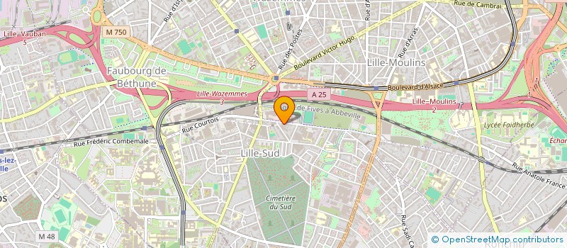 localisation de l'entreprise WEBDEV à LILLE