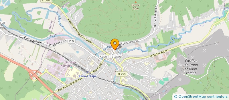 localisation de l'entreprise WEBER BOIS à RAON-L'ETAPE