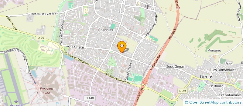 localisation de l'entreprise WEBER CHAUFFAGE PLOMBERIE  CHASSIEU