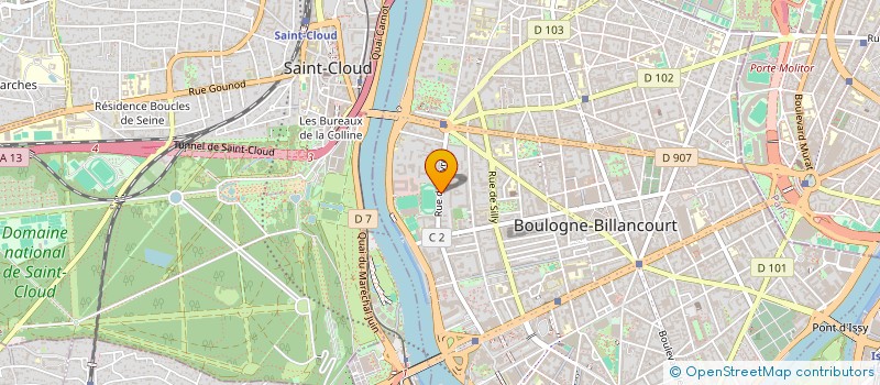 localisation de l'entreprise WEBER CONSEILS PUBLICITE à BOULOGNE-BILLANCOURT