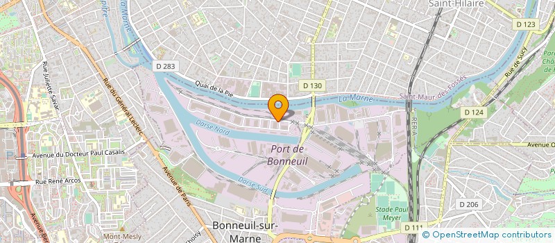 localisation de l'entreprise WEBER METAUX à BONNEUIL-SUR-MARNE