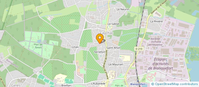 localisation de l'entreprise WEBFI à BLANQUEFORT