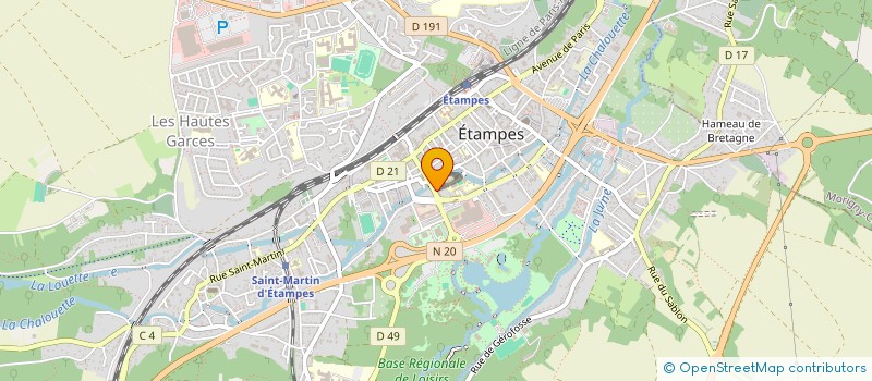 localisation de l'entreprise WEBFRONT à ETAMPES