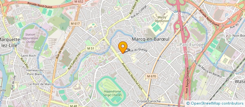 localisation de l'entreprise WEBIDEA à MARCQ-EN-BARŒUL