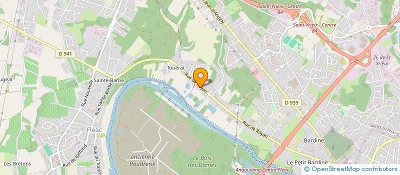 localisation de l'entreprise WEBILIZ à SAINT-YRIEIX-SUR-CHARENTE
