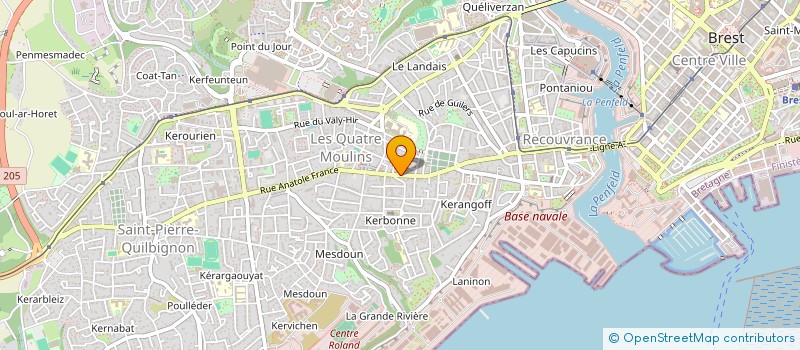 localisation de l'entreprise WEBMASTER à BREST