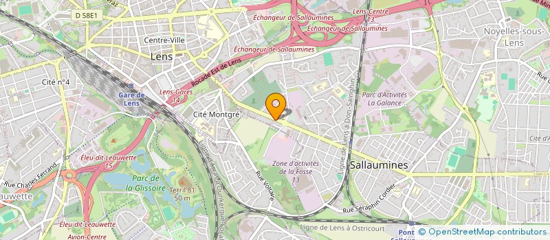 localisation de l'entreprise WEBMASTERS à SALLAUMINES