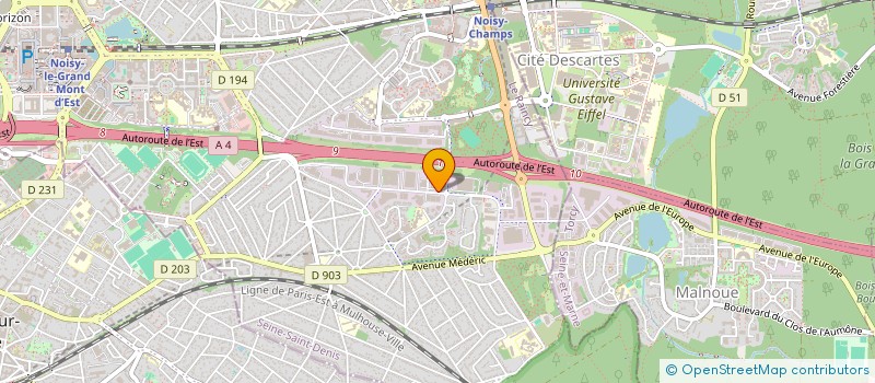 localisation de l'entreprise WEBORG à NOISY-LE-GRAND