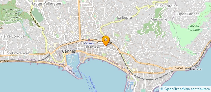 localisation de l'entreprise WEBSIGHT AGENCY à CANNES