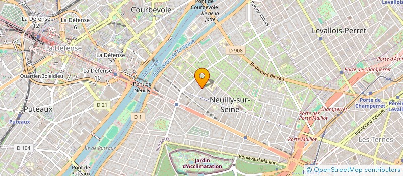 localisation de l'entreprise WEBUD à NEUILLY-SUR-SEINE