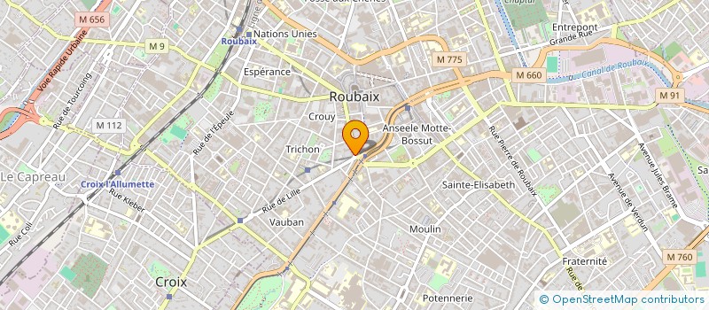 localisation de l'entreprise WED IMMOBILIER  ROUBAIX