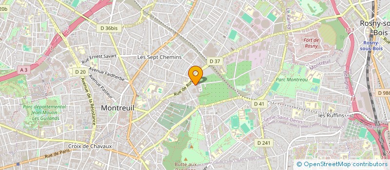 localisation de l'entreprise WEDGE à MONTREUIL