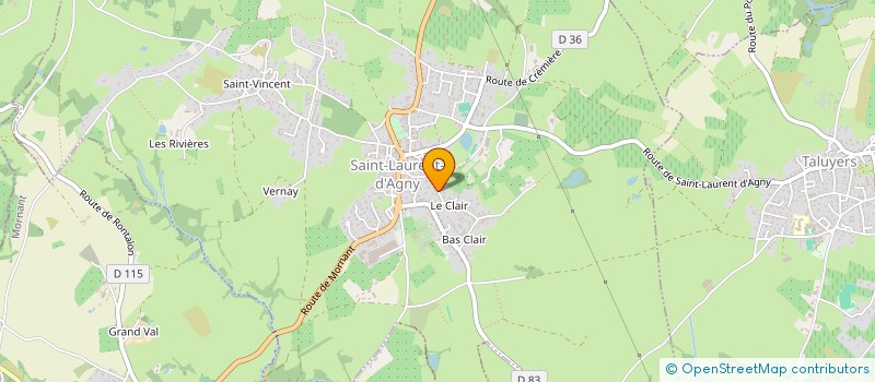 localisation de l'entreprise WEEK-END MUSICAUX MONTS DU LYONNAIS  SAINT-LAURENT-D'AGNY