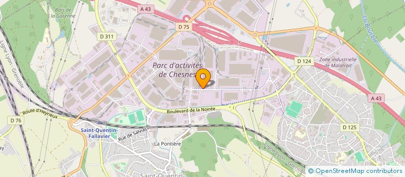 localisation de l'entreprise WEG FRANCE SAS à SAINT-QUENTIN-FALLAVIER