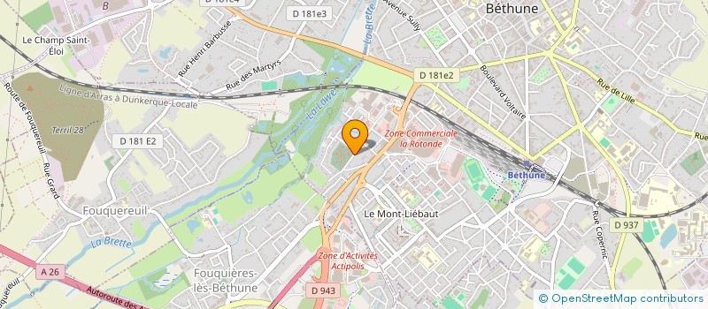 localisation de l'entreprise WEI à BETHUNE
