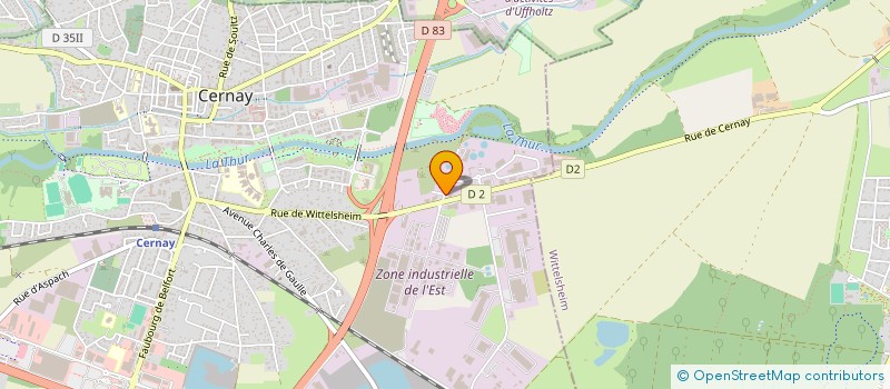 localisation de l'entreprise WEINGAND EBENISTERIE  CERNAY