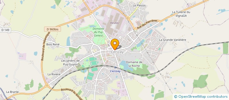 localisation de l'entreprise WEISS-DEBARE à CERIZAY