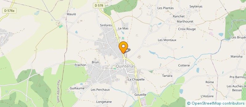 localisation de l'entreprise WEL-COM à QUINTENAS