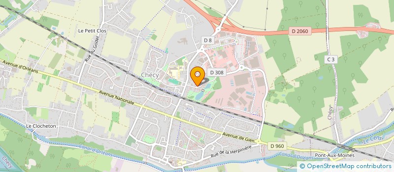 localisation de l'entreprise WEL'COM à CHECY
