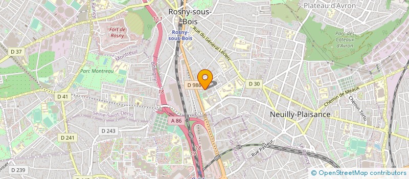 localisation de l'entreprise WELCOM'TV à ROSNY-SOUS-BOIS