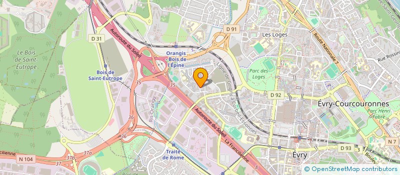 localisation de l'entreprise WELCOME HOSPITALITY GROUP  EVRY-COURCOURONNES