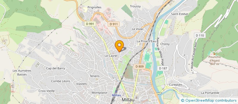 localisation de l'entreprise WELL COMM' à MILLAU