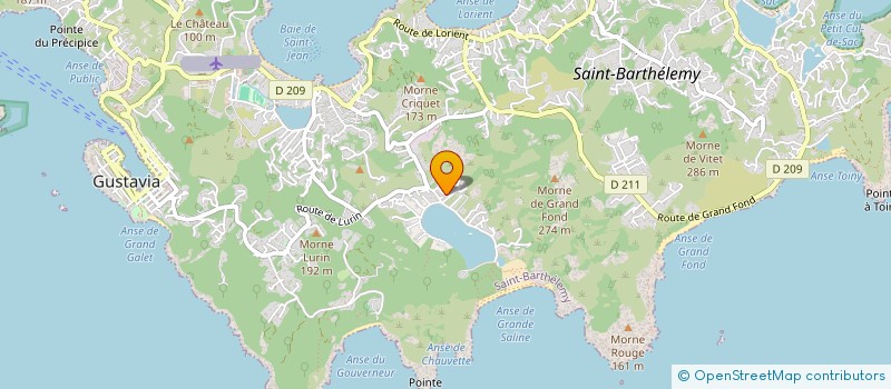 localisation de l'entreprise WELL DONE SBH à SAINT BARTHELEMY