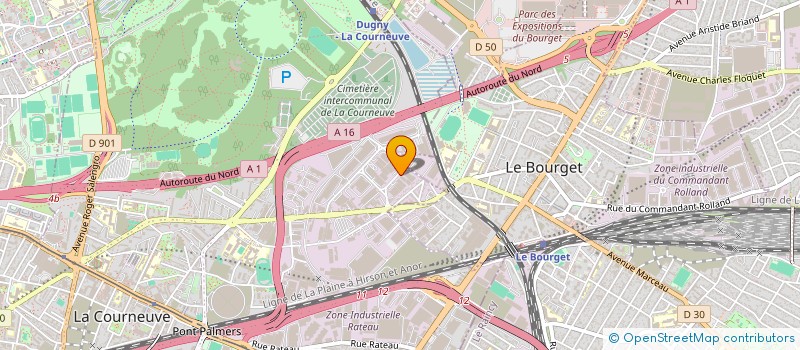 localisation de l'entreprise WENDY à LA COURNEUVE