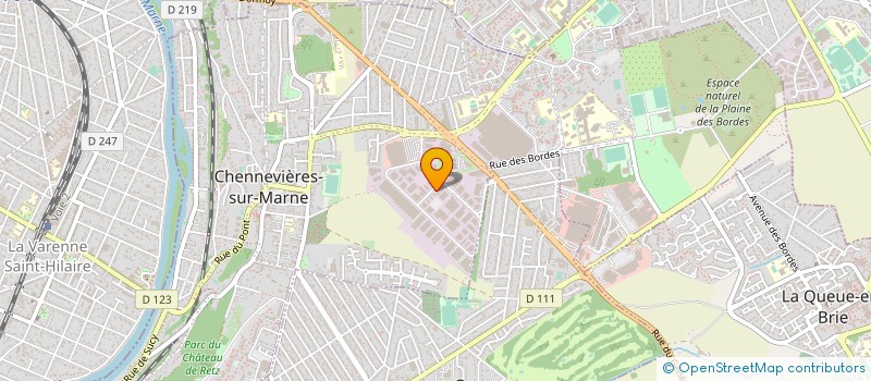 localisation de l'entreprise WENGER SARL à CHENNEVIERES-SUR-MARNE
