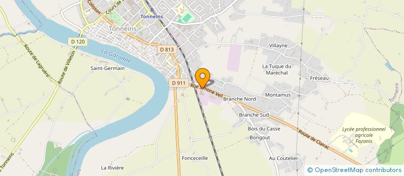 localisation de l'entreprise WESER AQUITAINE SARL à TONNEINS